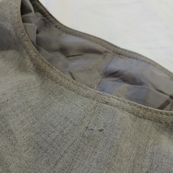 Calvin Klein size 6 sleeveless sheath in dove grey kick pleat classic design - Picture 13 of 14